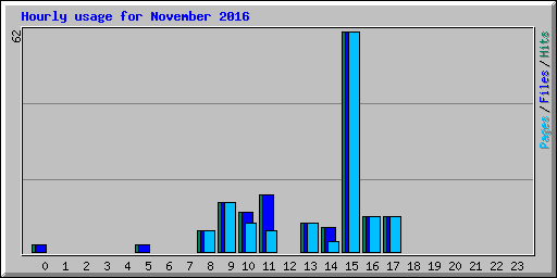 Hourly usage for November 2016