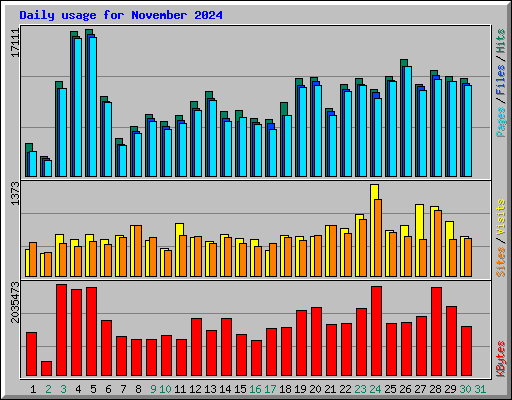 Daily usage for November 2024