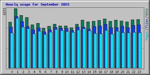 Hourly usage for September 2023