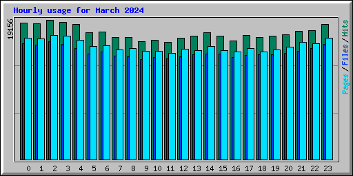 Hourly usage for March 2024