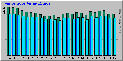 Hourly usage for April 2024