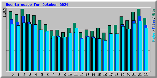 Hourly usage for October 2024