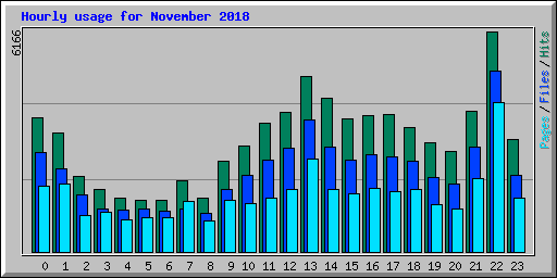 Hourly usage for November 2018