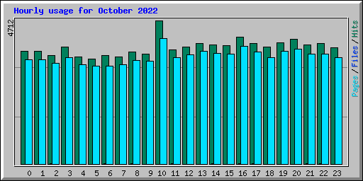 Hourly usage for October 2022