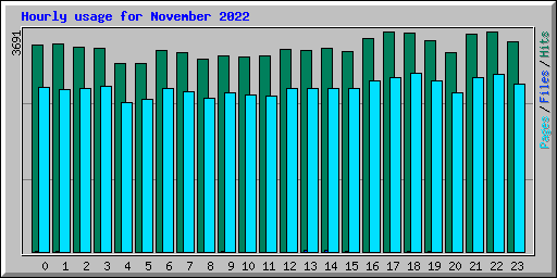 Hourly usage for November 2022