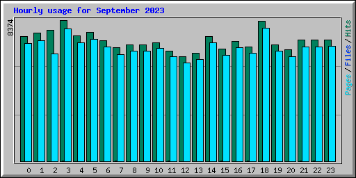Hourly usage for September 2023