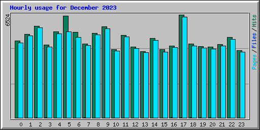 Hourly usage for December 2023