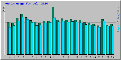 Hourly usage for July 2024